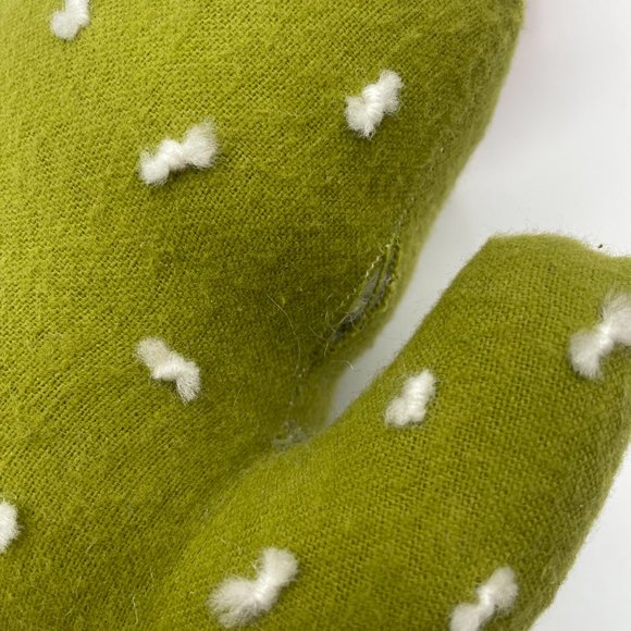Handmade Cactus Plush Stuffed Toy with Pom Pom - Made in Portland Oregon - Picture 4 of 5